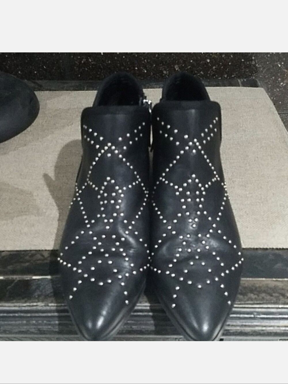 TREASURE & BOND BLACK STUDDED ANKLE BOOTS SIZE 6.5 WHIMSIGOTH GRUNGE MOD COUNTRY